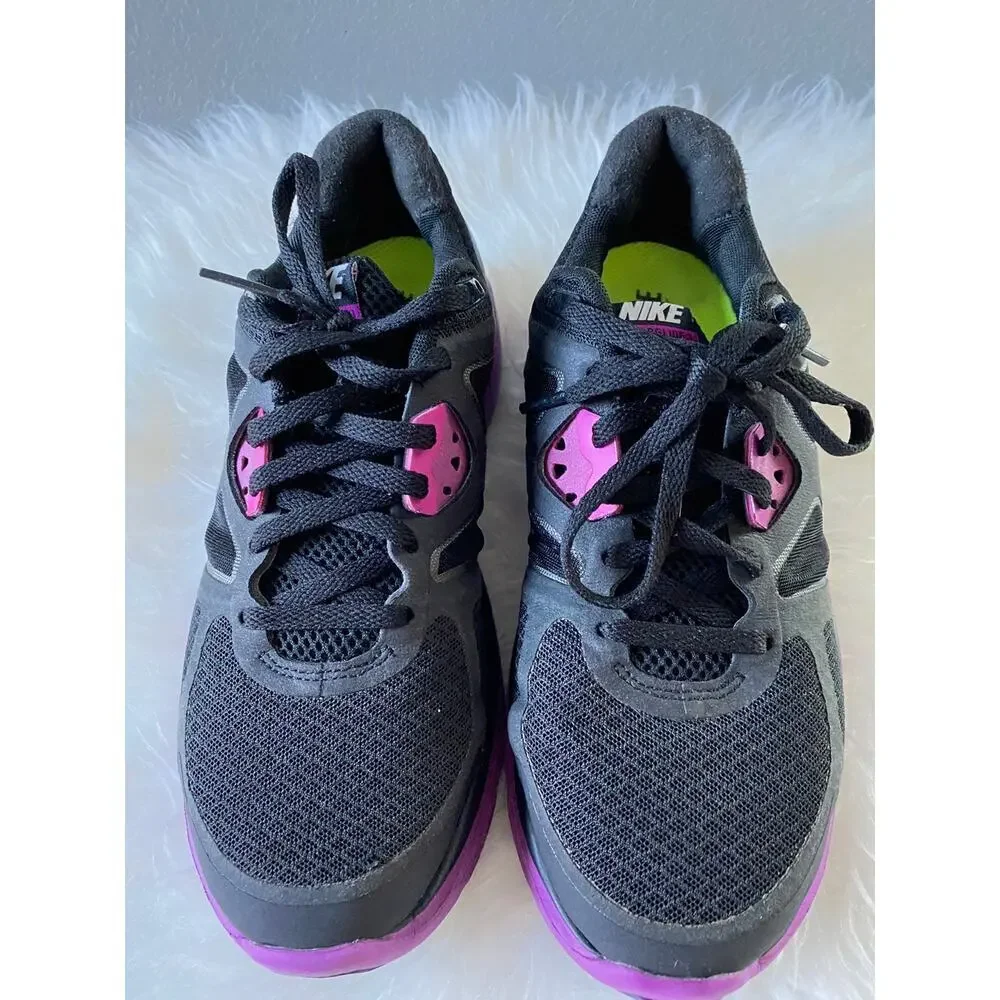 Nike Lunar Fit Sole US 8 Athletic Women's Running Sneakers Black Lace Up